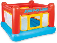 Intex Inflatable Jump-O-Lene Trampoline Bounce House with Crawl-Thru Door Net