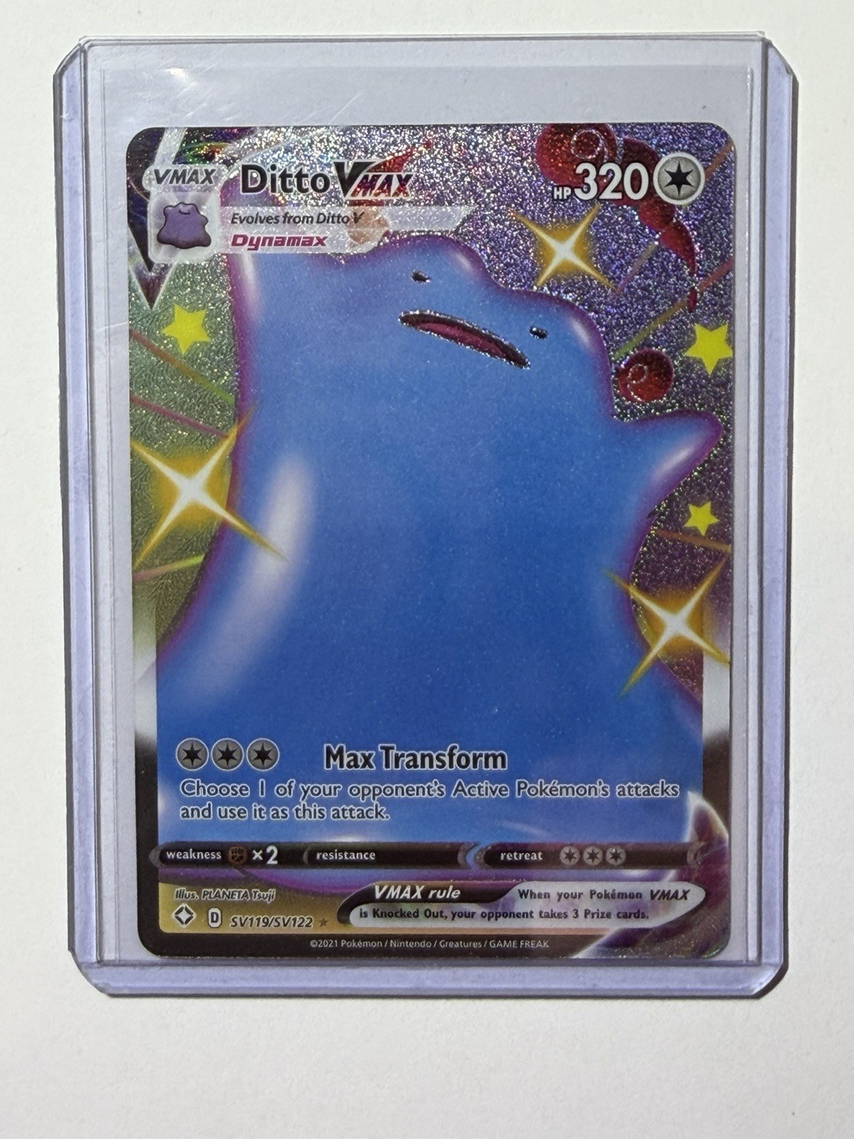 ditto vmax pokemon card price 2021 Sword & Shield: Shining Fates #SV119 Shiny Rare (Full Art) Guide style setup or your main portfolio Ditto VMAX 2021 Pokemon Shining