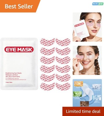 Soothing Kojic Acid Eye Masks - Eliminate Puffiness & Brighten Skin, 6 Count