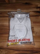 Image of Next School 2 Pack Easy Iron Short Sleeve Shirts Brand New Size 15 Yrs