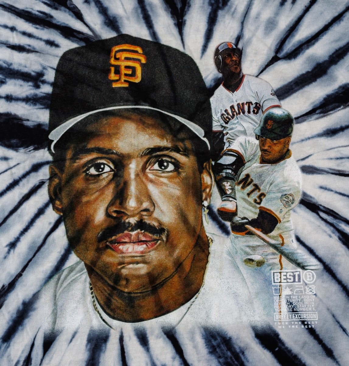 Breezy Excursion Best Barry Bonds Shirt SF Giants Tie Dye Mens