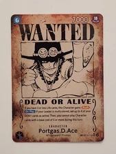 Misprint Portgas.D.Ace Wanted Poster SP OP13-119 Carrying On His Will Pre Errata