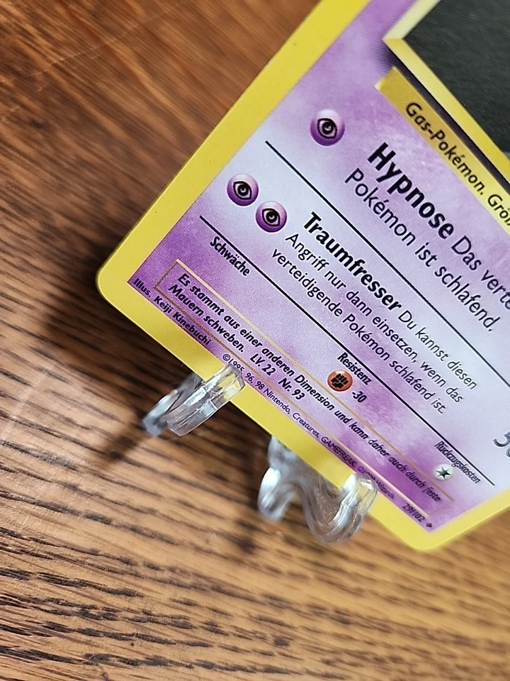 Alpollo (Haunter GERMAN) 29/102 Base Set Unlimited Vintage Pokemon TCG - Image 4 of 4