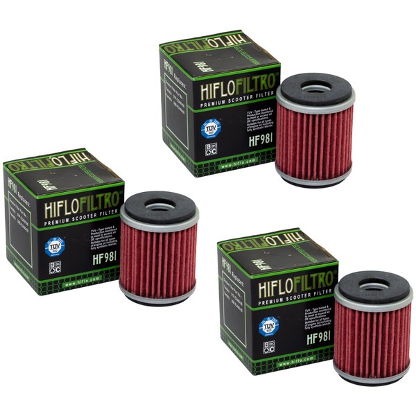 ÖLfilter Set 3 StüCk Hiflo HF981 FüR MBK Yamaha VP YP 125 VP125 YP125-image