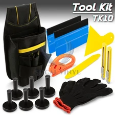 Standard Car Wrap Vinyl Tools Kit Squeegee Bag Razor Wrapping Gloves 6 Magnets