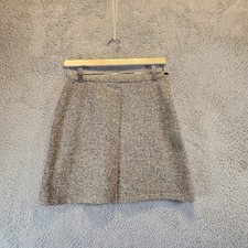 Vintage Calvin Klein Skirt Womens Size 8 Gray Wool Blend Made in USA Party Mini