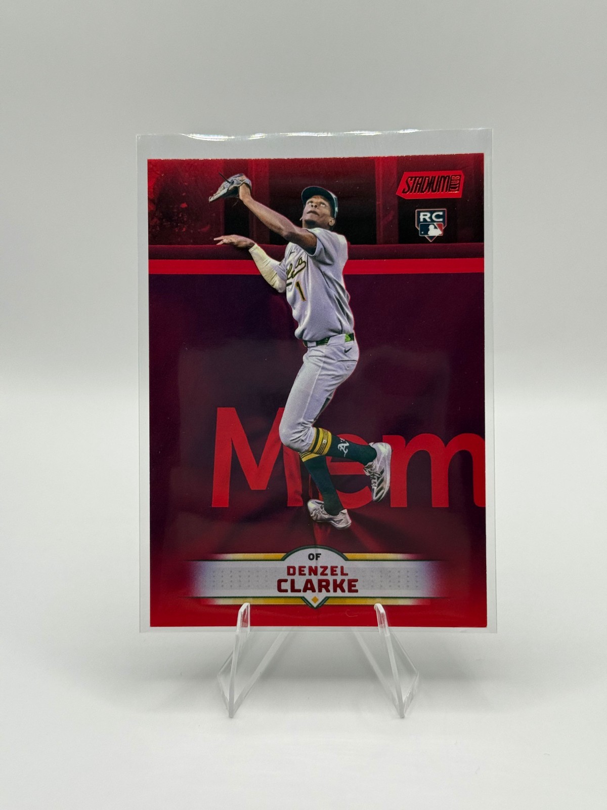 Topps 2025 Stadium Club Denzel Clarke #31 Red Foil Rookie Athletics Baseball