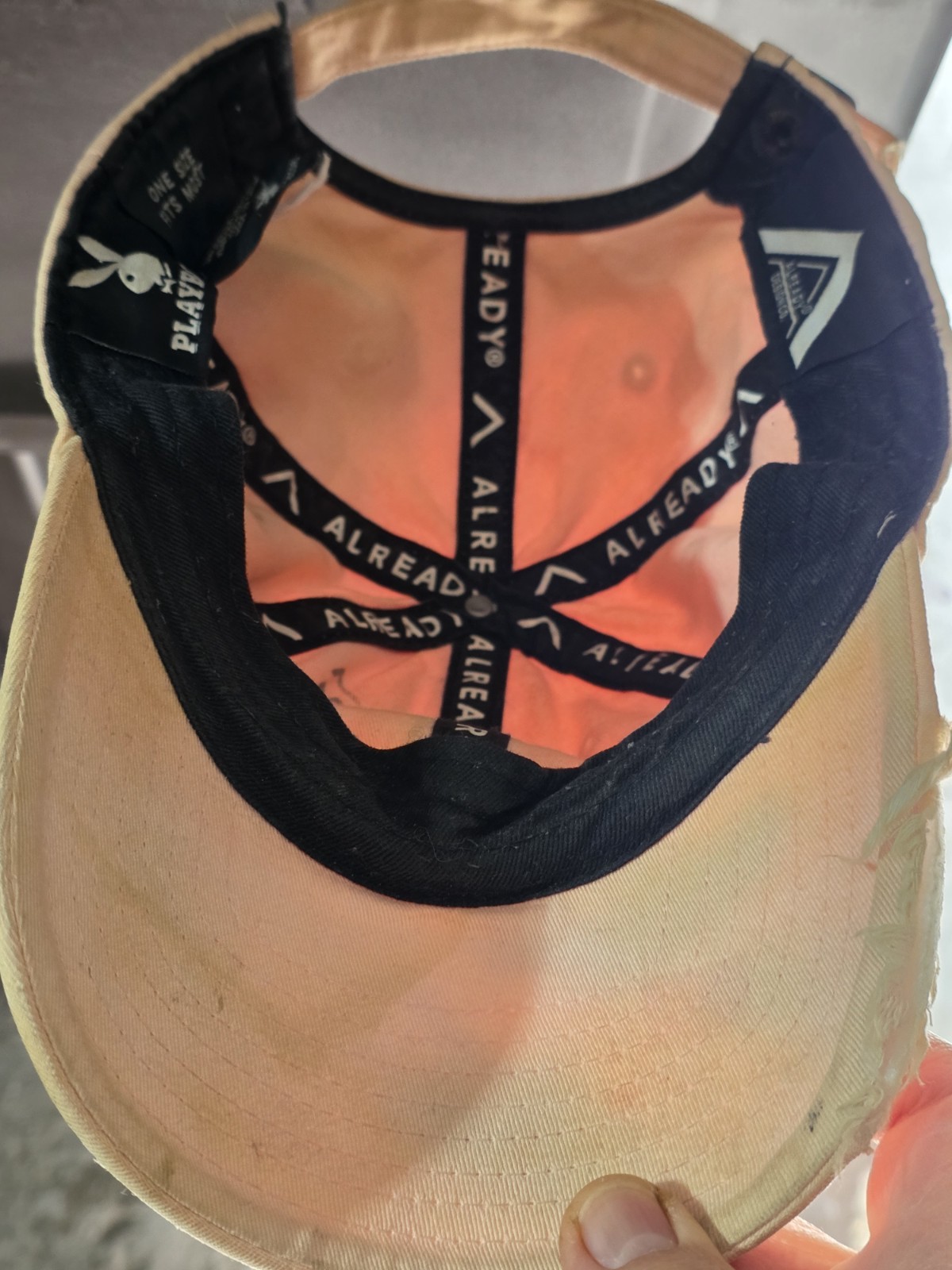 Playboy Bunny Strapback Hat Signed Distressed Vin… - image 8