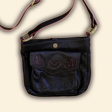 Butterfly by Matthew Williamson Brown Leather Crossbody Bag | Boho Indie Style