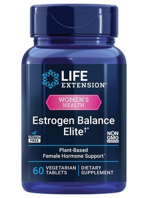 Life Extension Estrogen Balance Elite, Menopause Support 60 Count (Pack of 1)