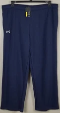 UNDER ARMOUR FLEECE PANTS SWEATPANTS LOOSE FIT NAVY BLUE 1246567-410 (SIZE 3XL)