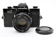  Near Mint  MINOLTA SRT SUPER Film Camera Black  MC ROKKOR-PF 50mm f/1.7
