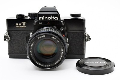 [Near Mint++] MINOLTA SRT SUPER Film Camera Black + MC ROKKOR-PF 50mm f/1.7