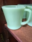 1945-1948 Fire King Jadeite D Handle Mug "FIRE-KING OVEN GLASS" — photo 1