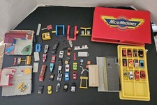 Lot of 35 Vintage Micro Machines Galoob Cars Trucks Boats Service Center- 1980s