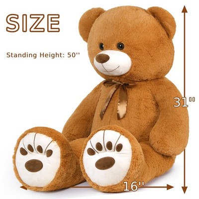 Giant Teddy Bear 50in Large Stuffed Animal Jumbo Big Bear Plush