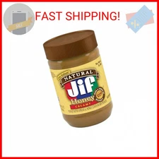 Jif Natural Creamy Peanut Butter Spread and Honey – Contains 80% Peanuts, 16 Oun