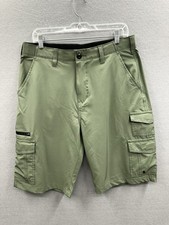 IRON CO. Men's Polyester Tech Stretch Waist Cargo Shorts Size 32 Cactus