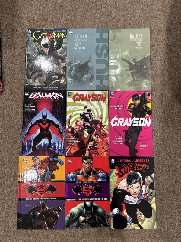 Dc Comics Graphic Novels Lot Of 9 Batman & Superman, Bat Family