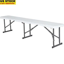 Folding Bench Outdoor Indoor UV Protected HDPE Rust Resistant Locking Mechanism