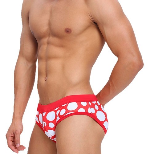 Mens Printed Polka Dot Swimming Trunk Swim Brief Shorts Beach Swimwear Swimsuit* - Picture 10 of 10