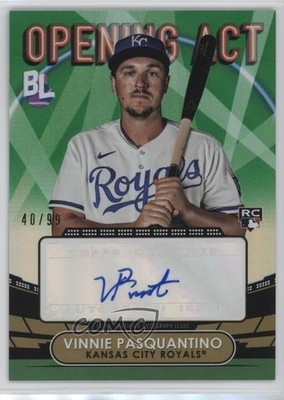 2023 Topps Big League Green Foil 40/99 Vinnie Pasquantino Rookie Auto RC 01v6