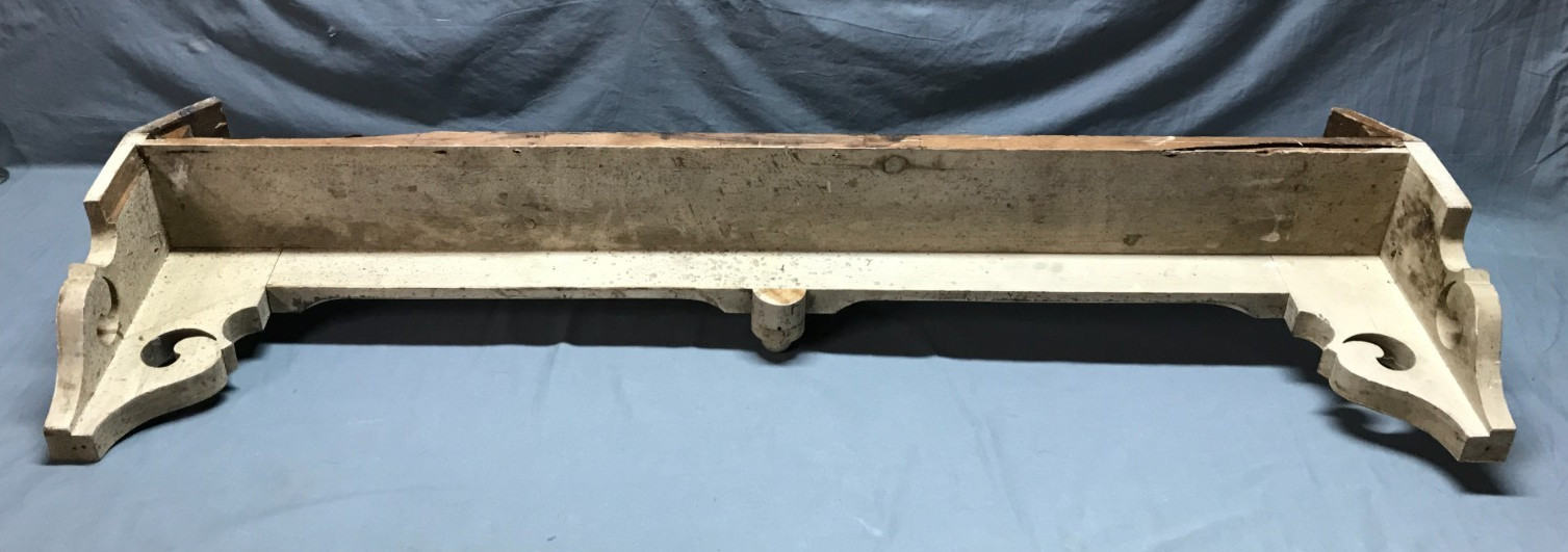 Antique VTG Interior 47" Victorian Window Top Wood Valance Pediment Old 1514-25B