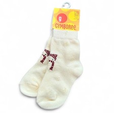 NWT VTG 2002 Gymboree Holiday Snow Snowman Ivory Socks Unisex - 12-18 Months