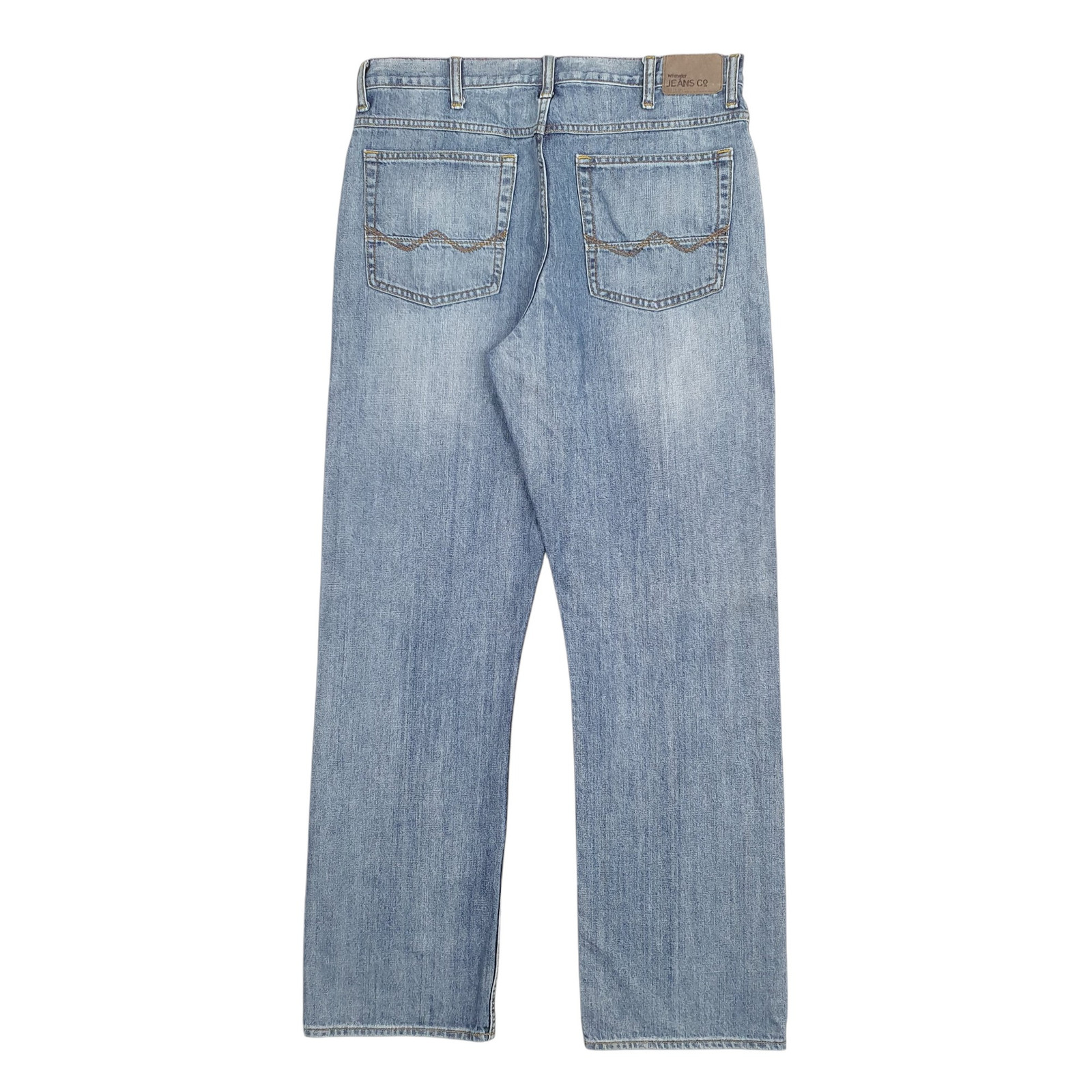 WRANGLER Relaxed Jeans Straight Fit Blue Denim Trousers Mens W34 L32 image 3