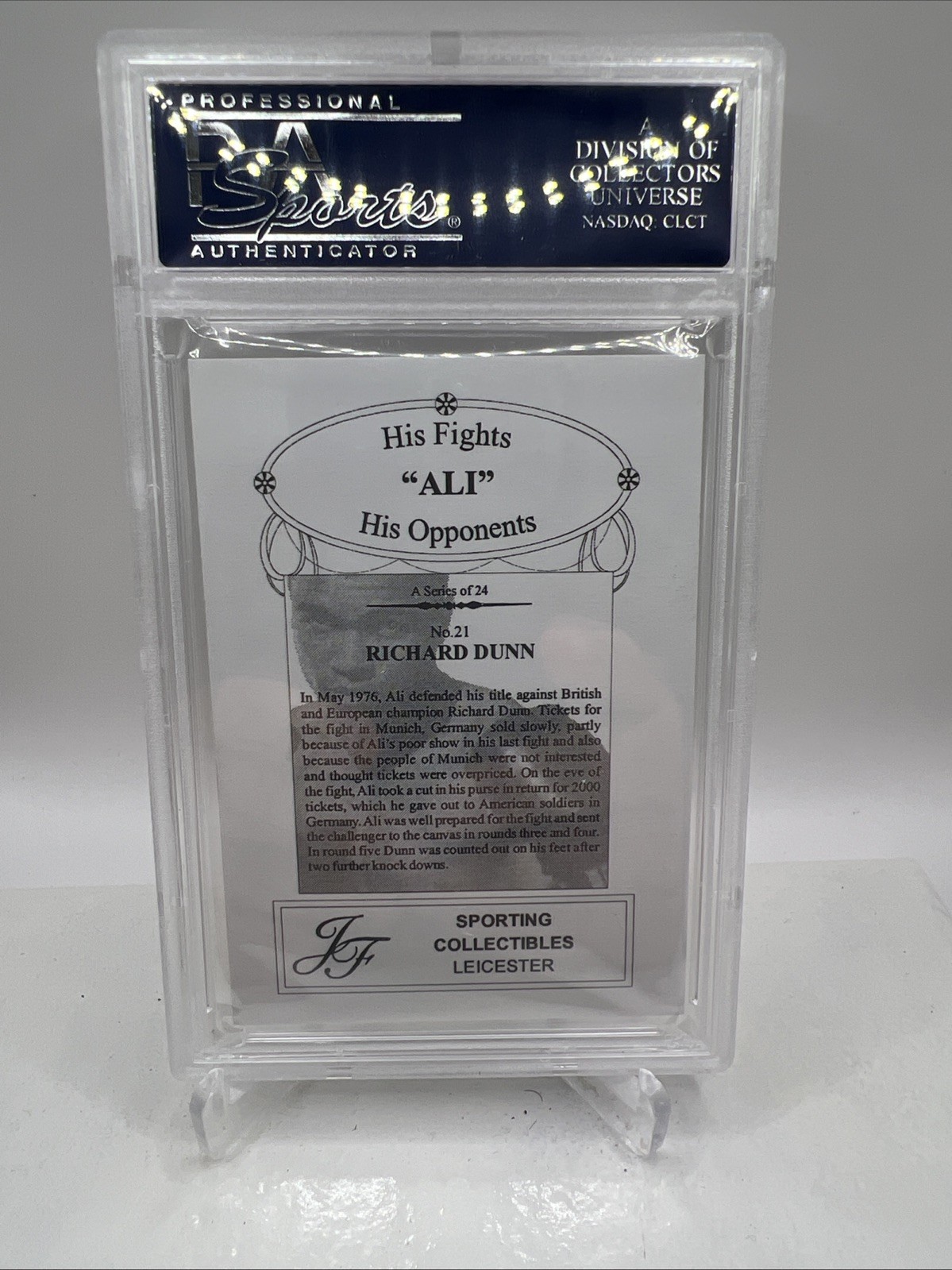 Muhammad Ali 2003 JF Sporting Collectables His Fights, His Opponents #21 PSA 10 view 2