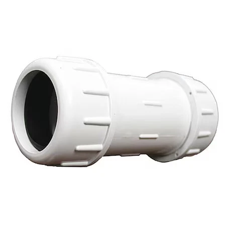 JONES STEPHENS C12200 PVC Compression Coupling, 2" Pipe Size - Picture 1 of 1