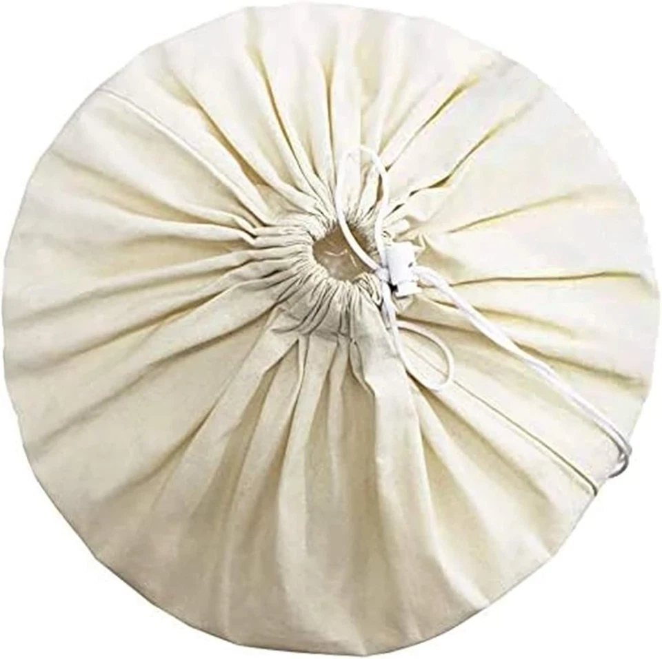 4 bolsas de lavandería de lona extra grandes de algodón natural de alta resistencia para saco de Papá Noel Foto 2 de 4