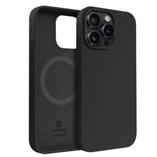 Crong Coque pour Apple iPhone 15 Pro  en Silicone Souple Antichocs Noir