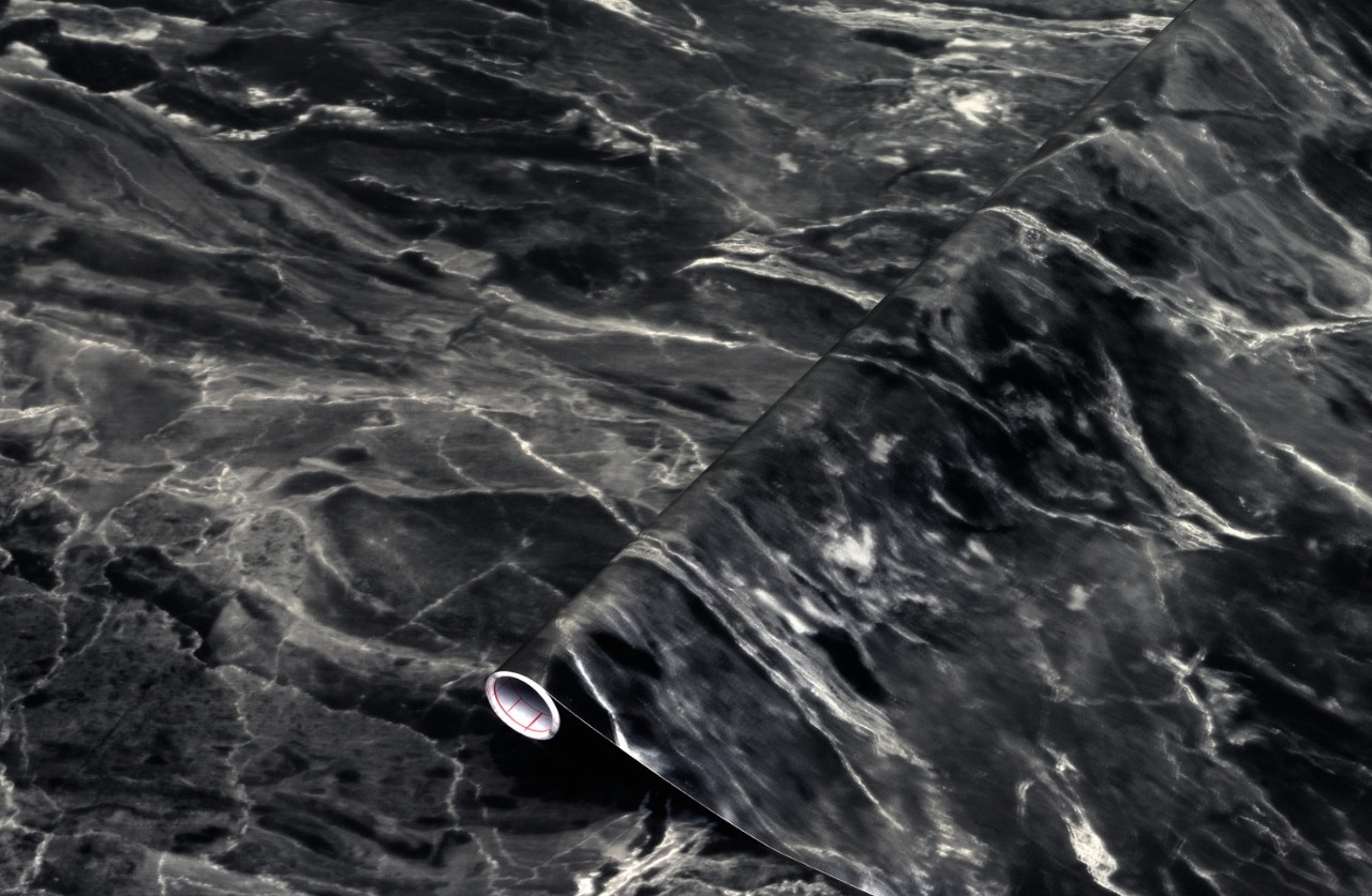 d-c-fix Romeo Silver Black Marble Sticky Back Plastic Self Adhesive 15m x 67cm