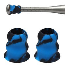 Silicone Bat Taper Bat Knob Taper Softball Grip 2Pcs & Blue-Black