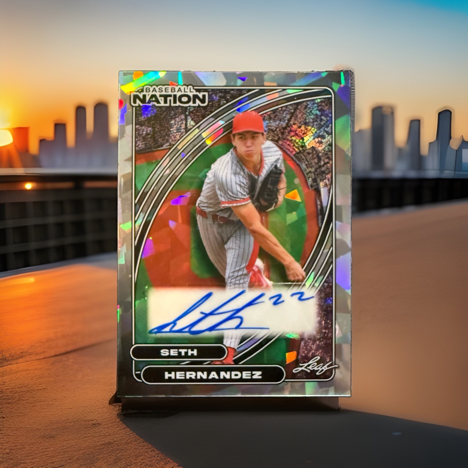 2026 Leaf Baseball Nation Seth Hernandez Auto Crystal Silver #/25 #BA-SH1