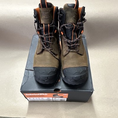 Timberland Pro Boondock Ultralight Brown/Black Safety Toe Waterproof Men's 10 M