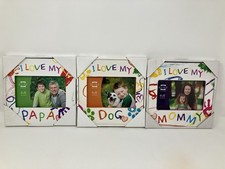 Prinz Picture Frames 4x6 I Love My Dog, Papa, Mommy Lot Of 3 Photo