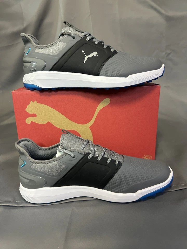 Nuevos zapatos de golf PUMA Ignite Elevate 376077-03 tono silencioso/plateado - para hombre EE. UU. 14D Foto 2 de 4