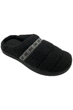 Isotoner Women's Berber Clara Clog Slipper Black