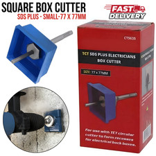 TCT SDS Plus Electrician Back Box Cutter – Square Double Circular Socket 77x77mm