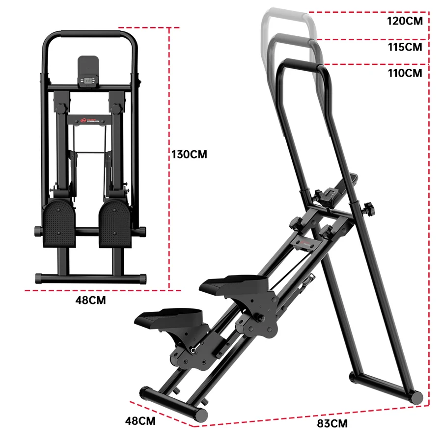 Folding Vertical Stair Stepper Machine Climbing Equipment For Home Gym ...