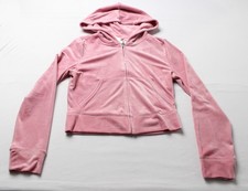 Juicy Couture Women's OG Big Bling Velour Hoodie EH6 Heritage Pink Medium