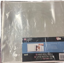 Packs Westrim Crafts 10 Hinged Refill Pages  10 Slip-On Sleeves 12" x 12"