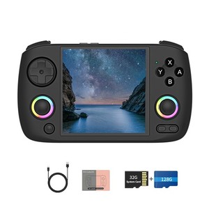 RG CubeXX Console de jeux portatifs rétro 32G+128G RGB Vidéo de joystick Gaming9616