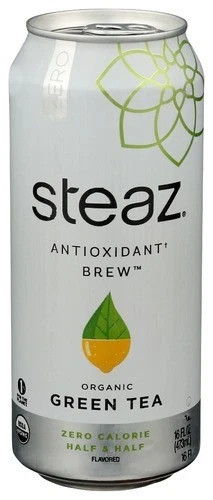 Z Organic Zero Calorie Half Iced Green Tea & Half Lemonade,16 Oz, Pack Of 12