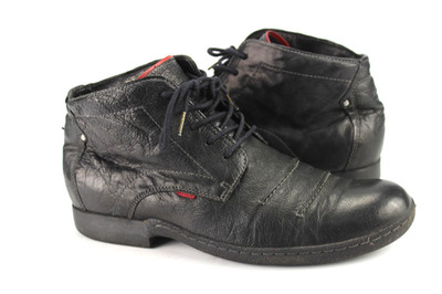 Camel Active Gr.44 Uk.9,5 Herren Komfort Stiefel Boots Leder Schwarz  TOP L 132