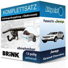 Für Jeep Grand Cherokee 04-06 BRINK Anhängerkupplung abnehmbar + 13polig E-Satz