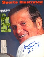 George Blanda - Oakland Raiders - Autographed Sports Illustrated - 7/19/71