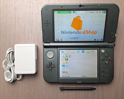 New Nintendo 3DS XL Metallic Black | Charger 32GB SD Card | REGION FREE TOP IPS